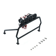 Metal Roll Cage Bucket with LED Lights for 1/10 Axial SCX10 D90 CC01 TF2 RC Car Realistic Night Driv