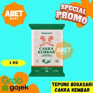 HIJAU Twin Chakra Wheat Flour Packaging 1kg - Green Bogasari 1kg Bread Cake