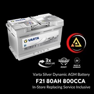 VARTA Car Battery Silver Dynamic AGM F21 80AH - CCA 800A