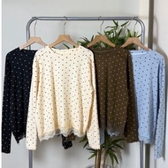 Polka tile blouse / B5796