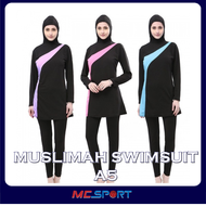 MCSPORT Muslimah Swimsuit Hijab Women Female Swimming Suit Baju Renang Plus Size Muslim Swimwear A5
