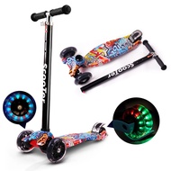 dnqry7 Foldable Scooter for Kids 3 Wheel Scooter with Light Up Wheels Kick Scooter for Toddlers 3-8 Year Adjustable Lightweight Scooter Kids Scooters