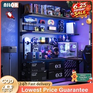 Rak Barang Vertical Floor Standing Gaming Room Metal Storage Rack Study Computer Desk Atmosphere Dec