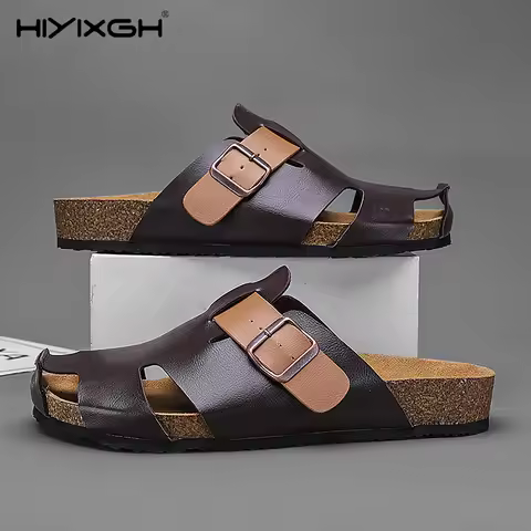 2025 Men's Summer Slippers Breathable Anti-Slip Beach Sandals Quick Dry Outdoor Slides Euro 39-45 Wi