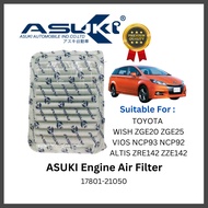 ASUKI Engine Air Filter Toyota Wish ZGE20 ZGE25 Vios NCP93 NCP92 Altis ZRE142 ZZE142 Harrier ZSU60 S