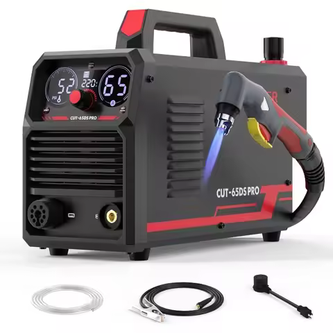 Plasma Cutter 65Amp Digital Display DC Inverter 110/220V Dual Voltage Blowback Plasma Cutting Machin