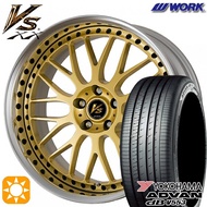 【取付対象】20/30系アルファード ヴェルファイア 235/50R18 97W ヨコハマ アドバンデシベル V553 WORK ワーク VS XX ゴールド 18インチ 7.0J 5H114.3 サ