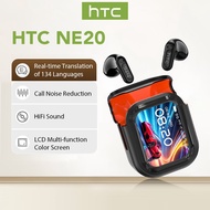 [One Year Warranty] HTC NE20 AI Translation Real Time Translation TWS Headset Bluetooth 5.4 HiFi Sou