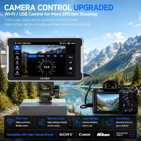 Viltrox DC-550 Pro II Camera Monitor 4K60Hz 1400nits 5.5 inch LCD Monitor Touch Screen Field 3D LUT 