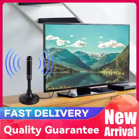 TV Aerial 300cm Coax Cable Digital Receiving Antenna DVB-T DVB-T2 DAB Indoor Outdoor Digital HD Free