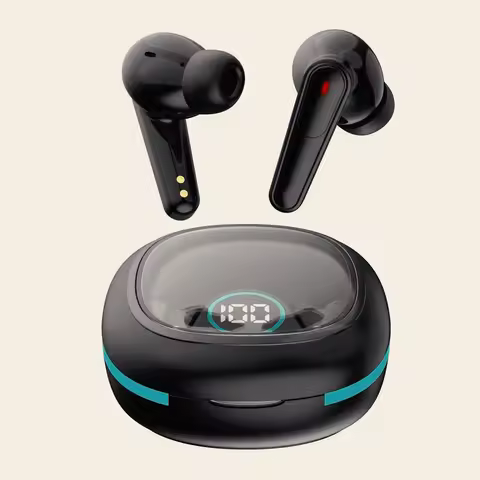 True Wireless Earbuds LED Digital Display In-Ear Headphones Rechargeable Wireless Earphone with Buil