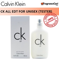 Calvin Klein cK All EDT for Unisex (100ml Tester) Men Women Eau de Toilette White [Brand New 100% Authentic Perfume/Fragrance]