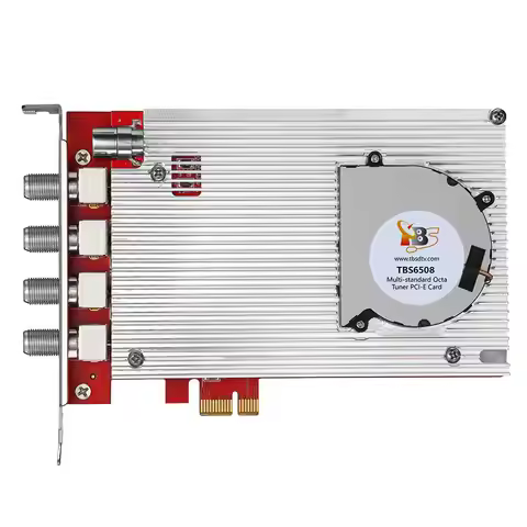 TBS6508 DVB-S2X/S2/S/T2/T/C2/C/ISDB-T Octa Tuner PCI-e Card Support VCM, CCM, QPSK, 8PSK, 16APSK, 32
