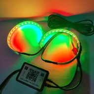 PAKETAN LAMPU ALIS DRL WRGB SMART APP BLUETOOTH KHUSUS MOBIL FORTUNER & PAJERO SPORT / LED ALIS RGB