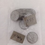 uang logam koin kuno indonesia 1955 25 sen antik