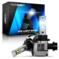 Novsight ใหม่ N56 LED ไฟหน้ารถ 9005 (HB3) 9006 (HB4) H4 H7 H11 ชุดหลอดไฟหน้า LED ไฟสูง/ไฟต่ำ 6500K Super Bright 90W 20000LM Plug and Play 2pcs【 รับประกัน 2 ปี + จัดส่งฟรี】