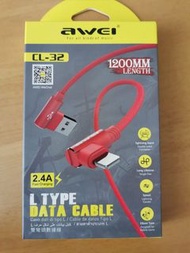 Awei cl-32 lightening cable 快充