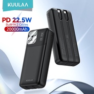 KUULAA Power Bank 20000mAh PD 22.5W Fast Charging for Phone External Battery Powerbank Charger for i