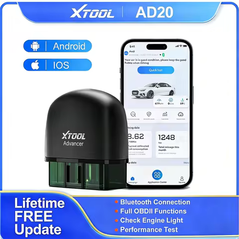 XTOOL AD20 Bluetooth OBD2 Scanner For Engine System Diagnostic Code Reader HUD Display Perfromance T