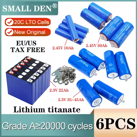 6PCS Original 2.3V 22Ah 40Ah 45Ah 2.45V 10Ah 30Ah Lithium Titanate LTO battery 20000cycles DIY 12v 2