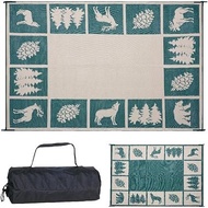 Stylish Camping 229124 9'x12' Reversible Mat, Plastic Straw Rug, Large Floor Mat for Outdoors, RV, P