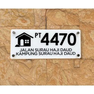 Signage Rumah/Papan Tanda Alamat/Alamat Rumah/Dekorasi rumah