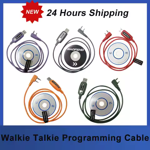 USB Programming Cable With CD For Baofeng UV-5R 10R 82 K5 PLUS K61 BF-888S UV-25 5RH PRO Quansheng U