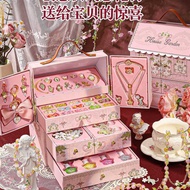 Beaded Gift Box Girl Girl Birthday Gift Bracelet diy Children Beaded Handmade diy Material Bracelet 