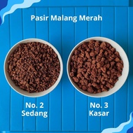 MERAH Red Malang Sand 1Kg Aquarium Ornamental Planting Media Chana Mini Pond Mini guppy Brown Pond