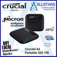 (ALLSTARS: We Are Back / Storage Promo) Crucial X6 1TB Portable SSD (CT1000X6SSD9) / USB Type-C / Windows / MacOS / Android (Warranty 3years with Local Distributor Convergent)