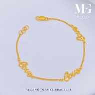 Merlin Goldsmith 22K 916 Gold Falling In Love Bracelet