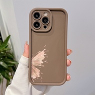 Golden Butterfly Compatible For IPhone 15 14 13 12 11 Pro Max X XR Xs Max 8 7 6s Plus SE 2020 Phone Case Silicon Anti-Fall Cover