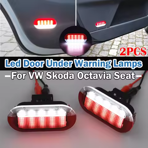 2Pieces For VW Golf MK3 MK4 Jetta Beetle Touran Polo Vento White/Red Led Door Courtesy Lights Under 