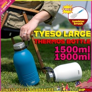 Tyeso Big 1500ml/1900ml Thermos Tumbler With Handle Vacuum Insulated Thermos Water Bottle For Hot&Co