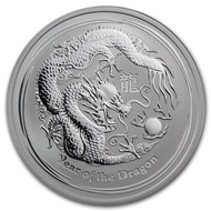 2012 Perth Mint Australia Lunar Dragon 1/2 oz .999 Silver Coin BU (Series II) 1/2oz 0.5oz 0.5 oz