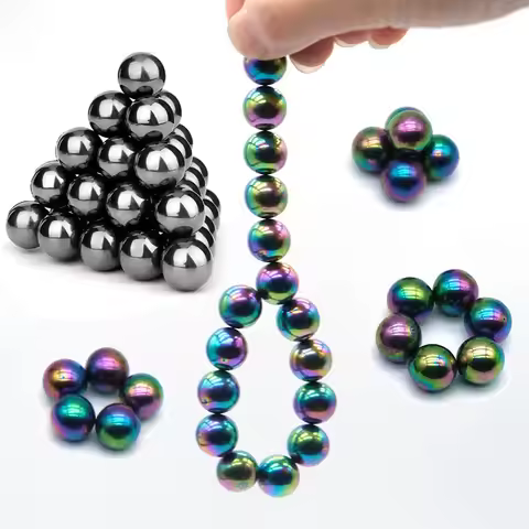 1/5/10/20/50/100Pcs 13mm Black Colorful Polishing Sphere Magnet Magnetic Ball Bracelet Bead Palm Sto