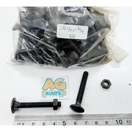 50 Sets of CB Bolts and Nuts 1/ 4 x 1 3⁄4 Black Truck Bed Bolts 10 4.5cmAN Fence/s Bumper/s Umbrella