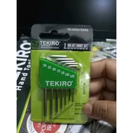Tekiro L-shaped electronic wrench set 7pcs (0.028-7/64") / Hex key electro set