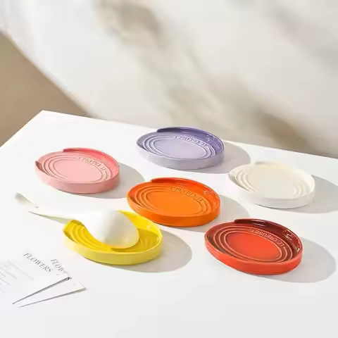 Le Creuset Kitchen Utensil Holder Pure Color Soup Spoon Pot Spoon Stand Desktop Multi Functional Din