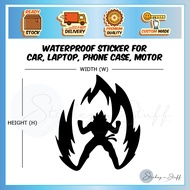 Dragon Ball Goku In Flame Sticker Reflective GT Son Super Saiyan Stiker Kereta Waterproof Car Motor 