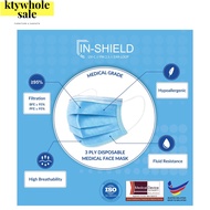 IN-SHIELD Premium Medical Mask 3 Ply / 4 Ply Activated Carbon Disposable Face Mask MDA Approved &amp; ISO Certified