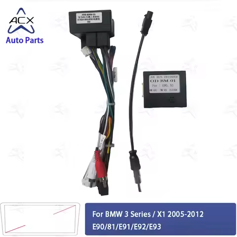 16Pin Harness Adapter With CANBUS Android Stereo Plug Car Radio Wiring Cable For BMW 3 Series X1 E90