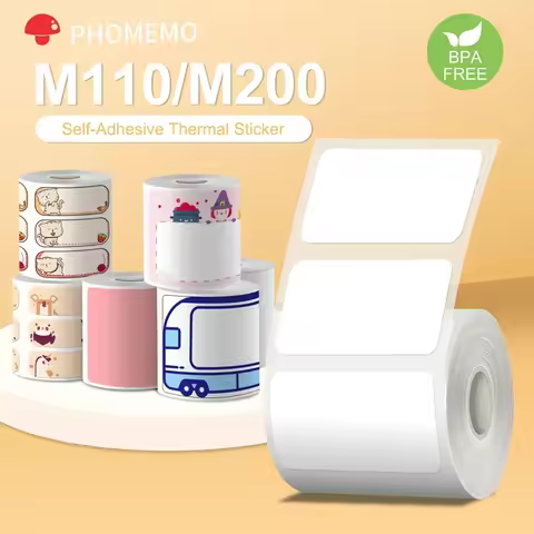 Phomemo Self-Adhesive Labels Paper for Phomemo M110 M220 Label Printer Waterproof Identification Tag