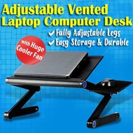 【Ready Stock】Multi Functional Vented Adjustable Foldable Laptop Stand / Notebook Stand / Foldable Table / Work Desk