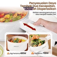 At43 Aw89 BRAVHOM Low Watt Electric Pot Multipurpose Ceramic Steamer Non-Stick 1.8L Anti-Scratch BL-