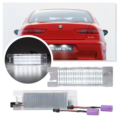 2pcs LED License Number Plate Lights For Alfa Romeo Giulietta 147 156 1997 1998 -2005 159 166 4C Bre