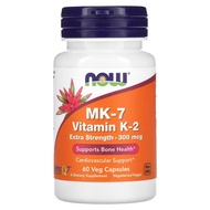 now foods MK-7 Vitamin K2 Extra Strength - 300 mcg 60 Veg Capsules