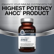 Quality of Life Premium Kinoko Platinum AHCC Supplement – 0mg of AHCC – 0 Veggie Capsules Enhance Im