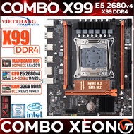 Combo X99 OEM Emulator - Main X99H DDR4 OEM + CPU Xeon E5 2680v4 14N-28L (Main New 100%)