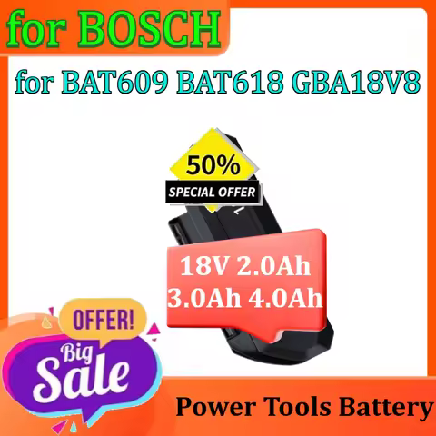 New 21700 Power Tools Battery for BOSCH BAT609 BAT618 GBA18V8 Replacement Battery 18V 2.0Ah 3.0Ah 4.